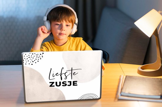 Laptop sticker - 10.1 inch - 'Liefste zusje' - Familie - Spreuken - Quotes - 25x18cm - Laptopstickers - Laptop skin - Cover