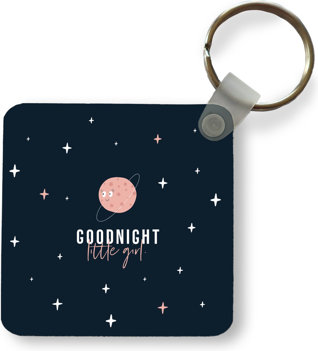 Sleutelhanger - Uitdeelcadeautjes - Quotes - Goodnight little girl - Kinderen - Spreuken - Kids - Baby - Plastic