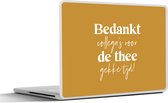Autocollant pour ordinateur portable - 17,3 pouces - 'Merci à mes collègues pour le moment fou du thé' - Citations - Travail - Proverbes