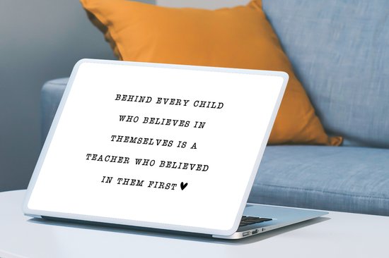 Sticker pour ordinateur portable - 17,3 pouces - Citations - Proverbes - Enseignant - Croyez en vous