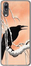 Coque Huawei P20 - Corbeau - Branche - Vintage - Japonais - Coque de téléphone en Siliconen