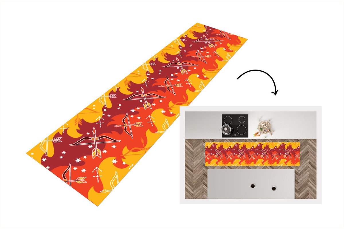 KitchenYeah Keukenloper - Loper keuken - Boogschutter - Zodiac - Design - Keukenloper vinyl multicolor, foto 3