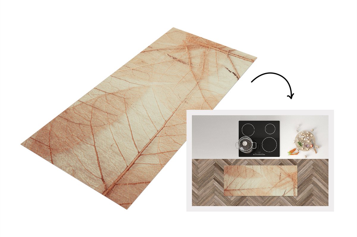KitchenYeah Keukenloper - Loper keuken - Bladeren - Plant - Natuur - Keukenloper vinyl Multicolor