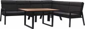 LUX outdoor living Palazzo dining loungeset 5-delig | aluminium + teakhout | 300x214cm | Light Teak | 6 personen