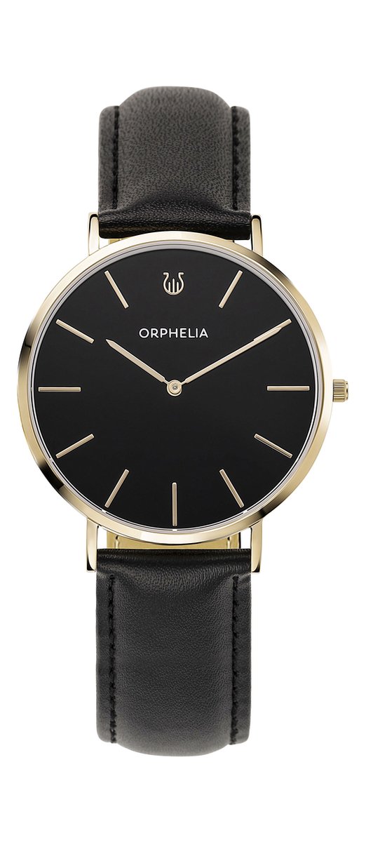 Orphelia Violiso OR61908 Horloge - Leer - Zwart - Ø 41 mm