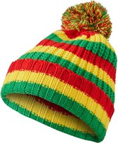 Chapeau de fête à pompon - rouge-jaune-vert - taille unique - Chapeau de carnaval - Chapeau chaud - Chapeau - Chapeau de carnaval Limbourg - Chapeau à pompon - Chapeau homme - Chapeau femme - Apollo