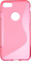 Apple iPhone SE (2022) Hoesje - Mobigear - S-Line Serie - TPU Backcover - Magenta - Hoesje Geschikt Voor Apple iPhone SE (2022)