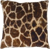 Coussin velours jungle girafe imprimé 45x45cm