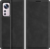Cazy Xiaomi 12/12X Hoesje - Portemonnee Book Case - Kunstleer - Zwart