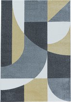 Woonkamer vloerkleed Laagpolig vloerkleed abstract patroon postcode Zachtpolig Geel