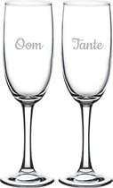 Gegraveerde Champagneglas 16,5cl Tante & Oom