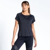 Het Dare2B Crystallize T-shirt met korte mouwen - dames - versierd - Q-Wic Plus - Zwart