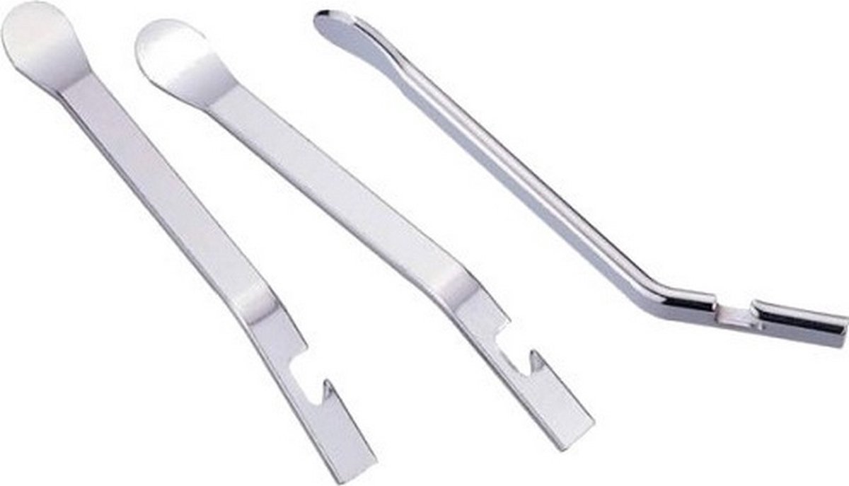 bandenafnemers zilver set van 3 stuks