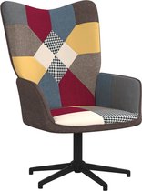 vidaXL Relaxstoel patchwork stof