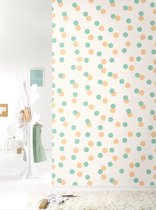 Roomblush - Behang Confetti - Oranjegroen - Vliesbehang - 200cm x 285cm