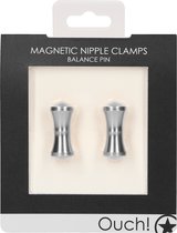Magnetic Nipple Clamps - Balance Pin - Silver - Bondage Toys silver