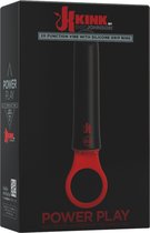 Power Play with Silicone Grip Ring - Black - G-Spot Vibrators black