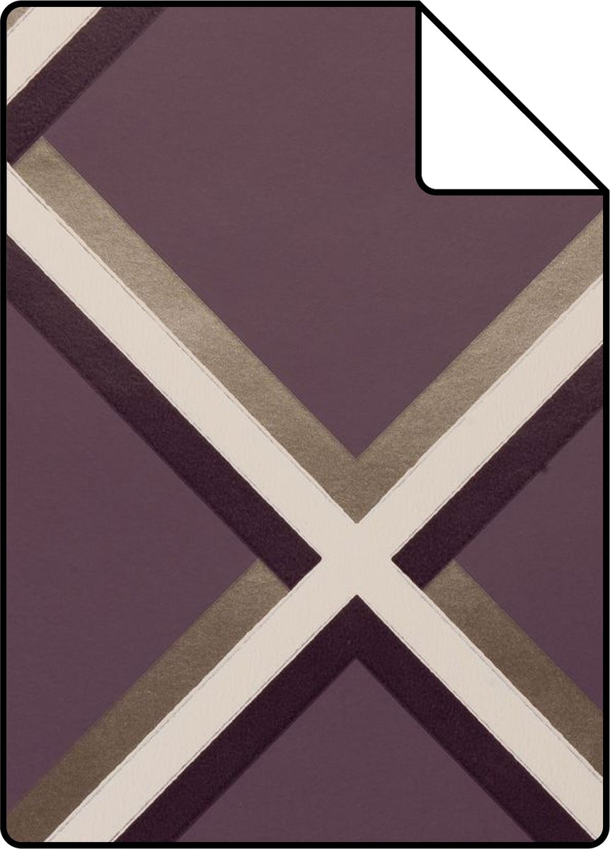 Proefstaal Origin Wallcoverings behang geometrische vormen paars - 26.5 x 21 cm - 307126-S