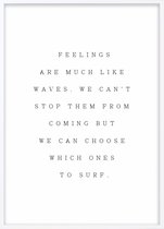 Poster Met Witte Lijst - Feelings Poster