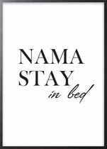 Poster Met Zwarte Lijst - Namastay In Bed Poster