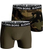 Bjorn Borg - Boxers 2Pack Groen Bruin - XL - Body-fit