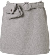 Meisjes rok grijs met heuptasje detail | Maat 104/ 4Y (valt als 92/2Y)