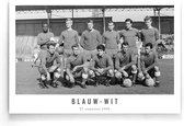 Walljar - Elftal Blauw-Wit '66 - Zwart wit poster