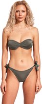 No Gossip Bandeau vaste push up bikiniset met schouderbanden KHAKI 40