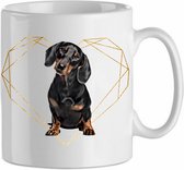 Mok Dachshund 4.3| Hond| Hondenliefhebber | Cadeau| Cadeau voor hem| cadeau voor haar | Beker 31 CL