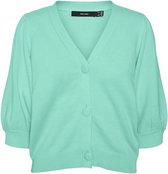 Vero Moda VMAYLA PUFF 2/4 V-NECK CARDIGAN Dames Vest Brook Green - Maat M