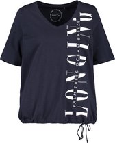 SAMOON Dames T-Shirt mit Saumraffung GOTS Bio-Baumwolle