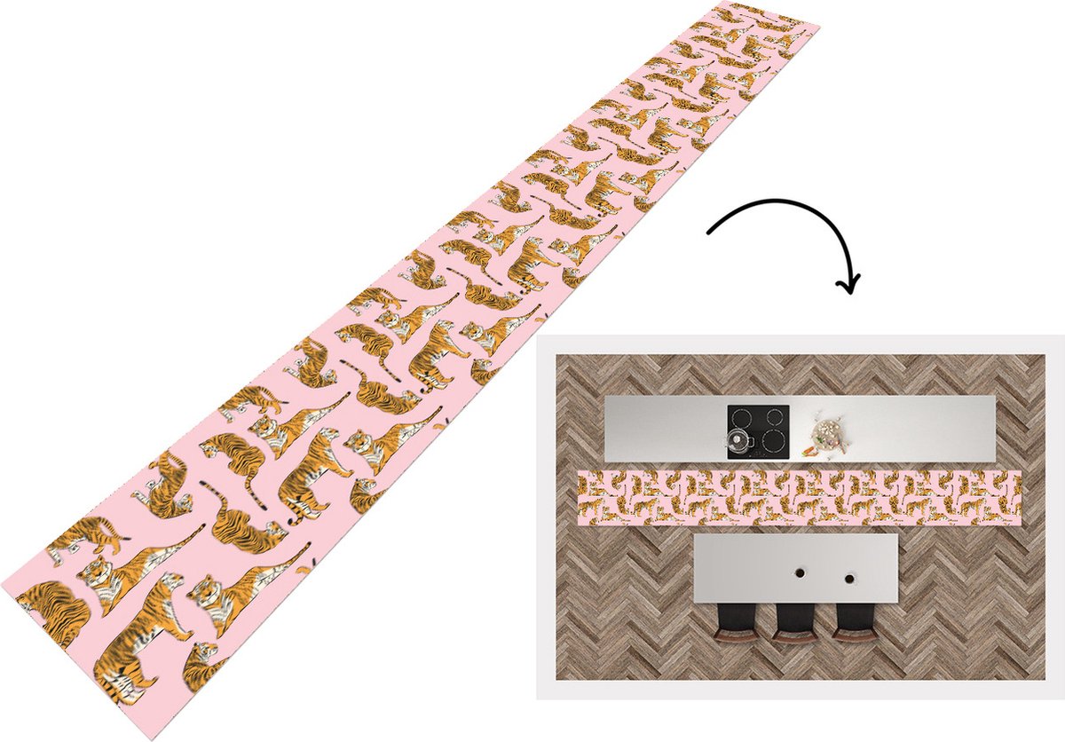 KitchenYeah Keukenloper - Keukenmat - Patroon - Tiger - Dieren - Keuken vloerkleed multicolor, foto 2