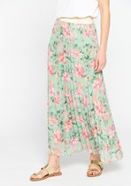 LOLALIZA Maxi-rok met bloemenprint - Khaki - Maat M