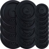 ScSPORTS® Halterschijven set 40 kg - Zonder logo - 8 x 1,25 kg - 4 x 2,5 kg - 4 x 5 kg - Gietijzer - 30 mm - Gewichten