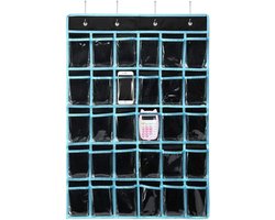 Universele Telefoon Tas met 30 Vakken - Opbergtas - Organizer - Telefoontas Smartphones voor School en Klassen - Zwart