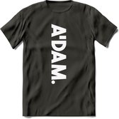 A'Dam Amsterdam T-Shirt | Souvenirs Holland Kleding | Dames / Heren / Unisex Koningsdag shirt | Grappig Nederland Fiets Land Cadeau | - Donker Grijs - 3XL