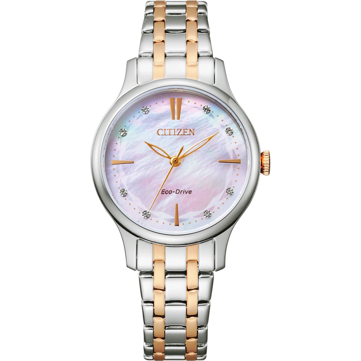 Citizen Horloge - Citizen dames horloge - Bicolor Rosé - diameter 30.5 mm - roestvrij staal