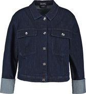 SAMOON Dames Denim jack van raw denim organic cotton Raw Blue Denim-50