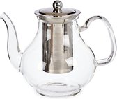Theepot Classic Groot Kristal Transparant Staal (1100 ml)
