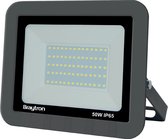 Braytron LED Buitenlamp - Schijnwerper - Breedstraler Floodlight -Grijs  -Waterdicht IP65- 50W- 6500K Koel wit licht