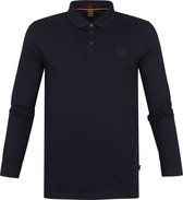 Hugo Boss - LS Polo Passerby Antraciet Responsible - 3XL - Slim-fit