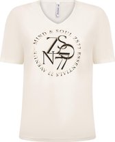 Zoso T-shirt Marcella 221 Off White Sand 0005 0007 Dames Maat - S