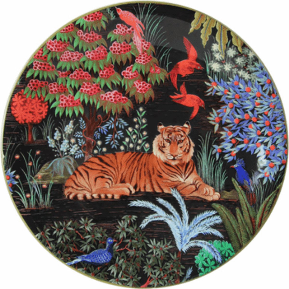 GIEN FRANCE - Le Jardin du Palais - Ontbijtbord Tijger 22cm