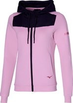 Mizuno Athletic Sweat Jacket Dames - sportvest - roze - maat XS