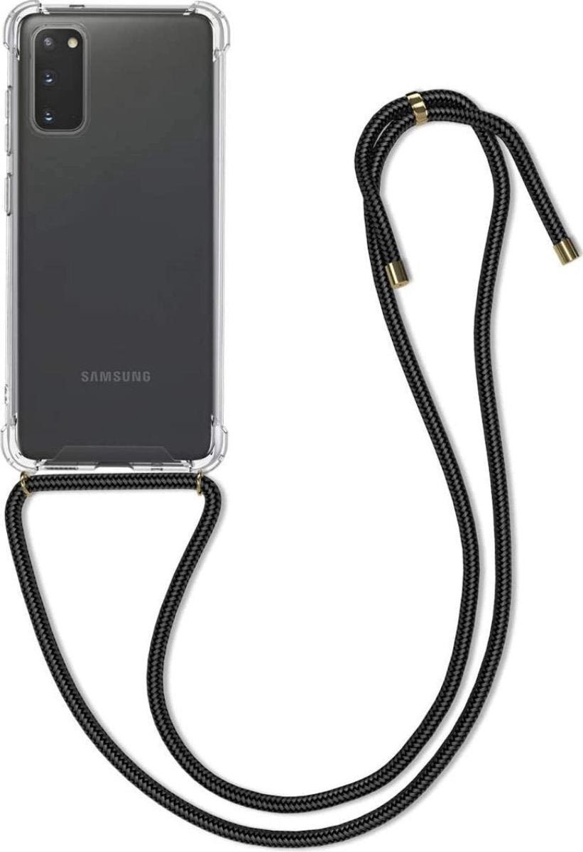 Backcover Shockproof Hoesje Met Koord Samsung Galaxy A52 Transparant - Telefoonhoesje - Smartphonehoesje - Zonder Screen Protector