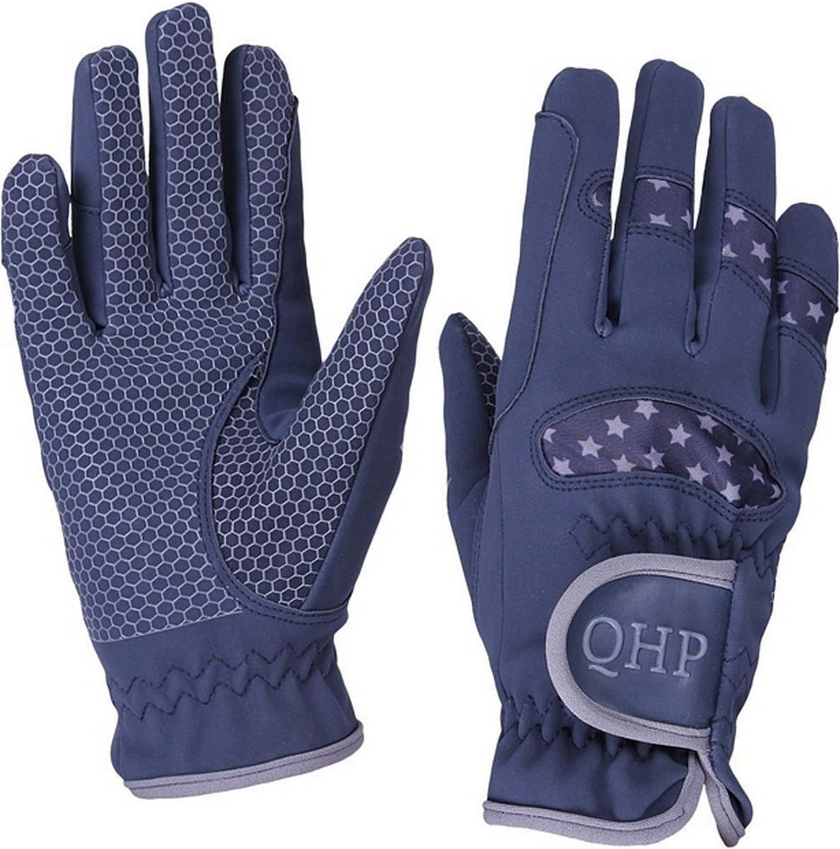 QHP Handschoen Multi Star - maat 12 - navy/grey