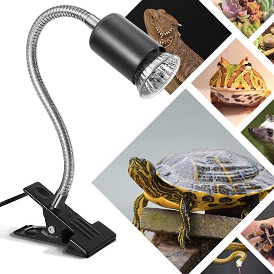Warmtelamp reptielen Zwart - schildpad terrarium uvb warmte lamp voor  reptielen E27... | bol.com