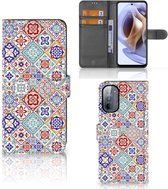 Book Case met foto Motorola Moto G31 | G41 GSM Hoesje Tiles Color