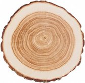 onderzetter Boomstam 10 cm karton bruin 10 stuks