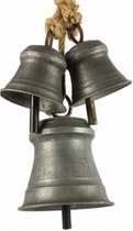 kerstbellen Benno 11 x 17 x 43 cm staal grijs